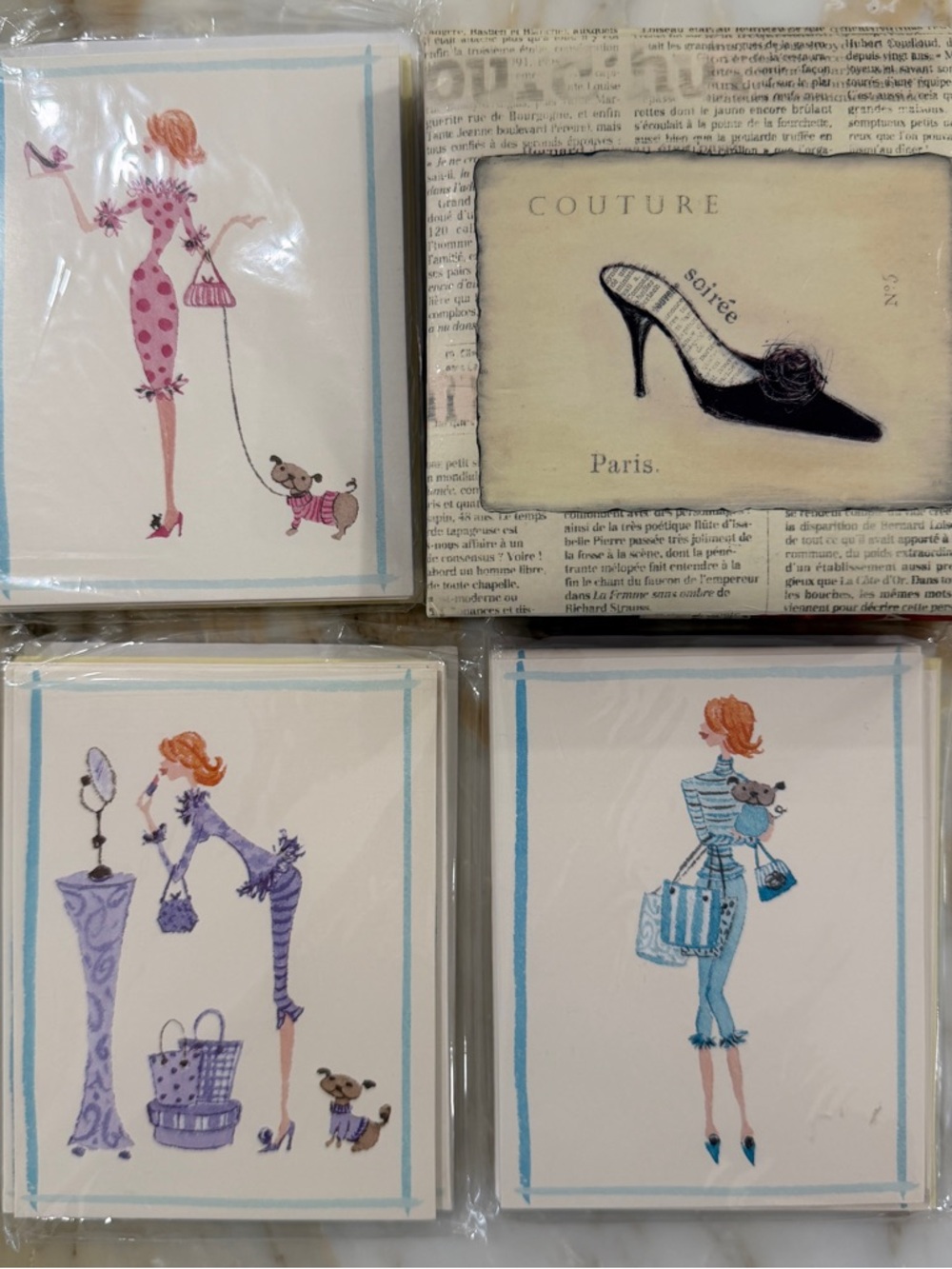 Notecards w envelope & notepad w pencil